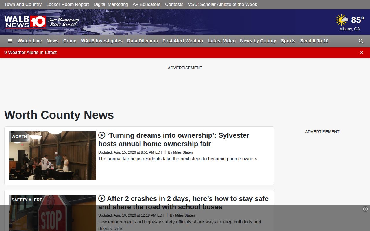 WALB Worth County crime news landing page